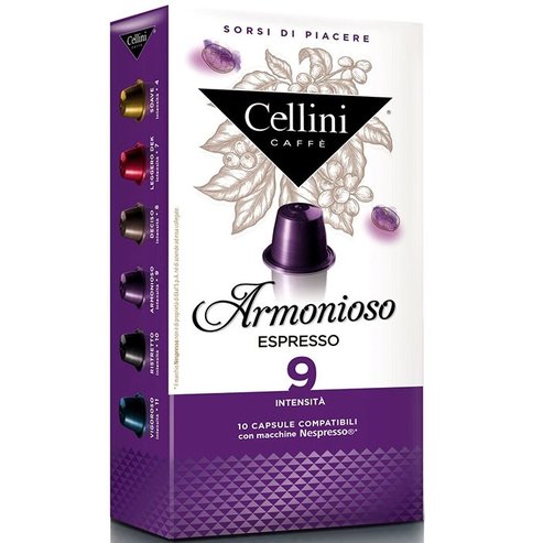 Cellini Caffe Armonioso Espresso Съвместим с Nespresso Device 10caps