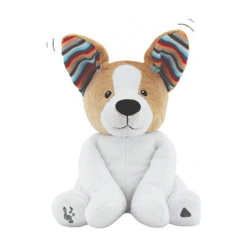 Zazu Peek a Boo Soft Toy Danny Плюшено музикално куче с люлеещи се уши, от 0 месеца