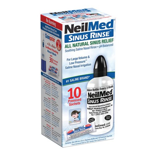 NeilMed Sinus Rinse Система за измиване на носа за възрастни 10 сашета