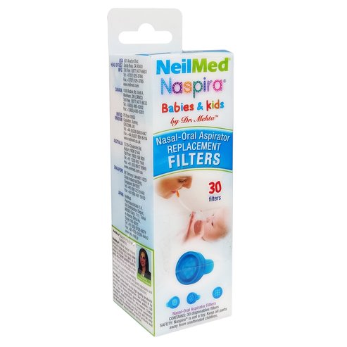 NeilMed Naspira Babies & Kids Nasal & Oral Aspirator Replacement Filters 30 бр