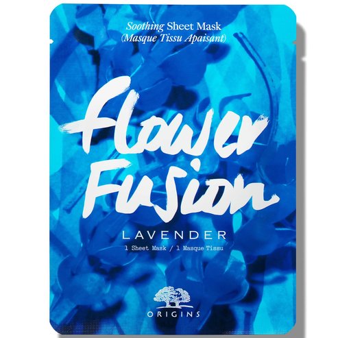 Origins Flower Fusion Soothing Sheet Mask Lavender Успокояваща маска за лице за суха чувствителна кожа