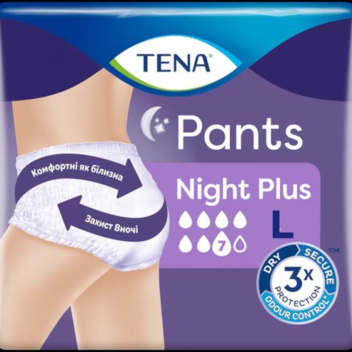 Tena Pants Plus Night Unisex 12 бр - Large 100-135cm