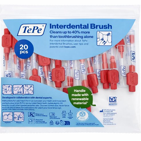 TePe Interdental Brush 20 бр ISO Size 2 (0.50mm) червено