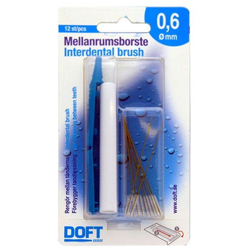 Doft Interdental Brush Интердентални четки 0.6мм сини 12 бр