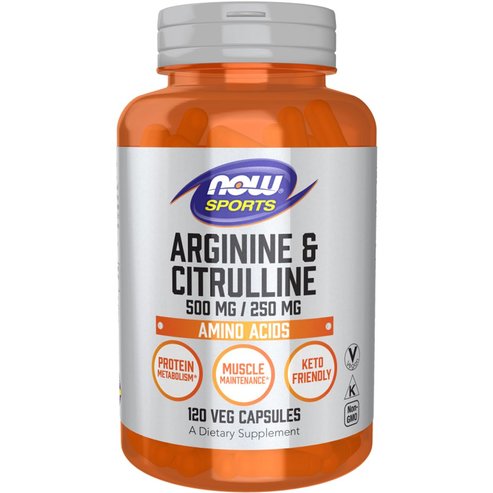 Now Foods Sports Arginine 500mg & Citrulline 250mg 120veg.caps