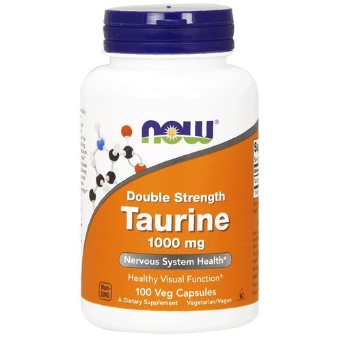 Now Foods Taurine Double Strength 1000mg (Free Form) Хранителна добавка за нормалната функция на мозъка 100Vegcaps