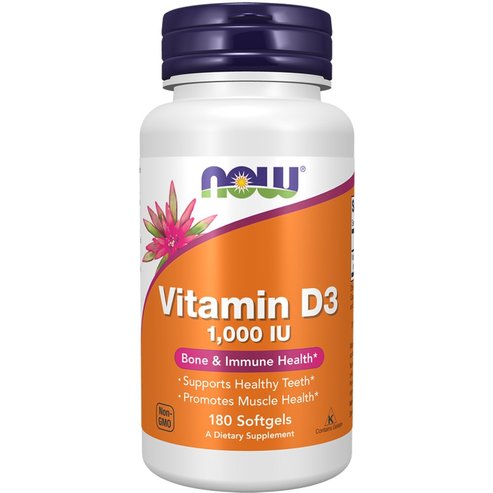 Now Foods Vitamin D3 1.000 IU 180 Softgels
