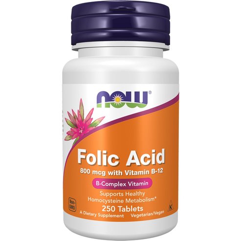 Now Foods Folic Acid 800mcg 250tabs