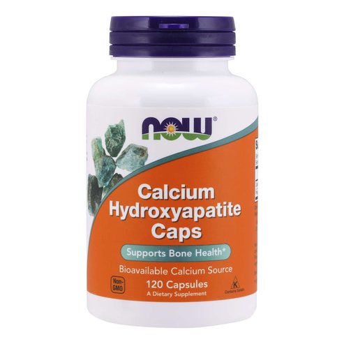 Now Foods Calcium Hydroxyapatite Caps 1000mg Хранителна добавка с калций под формата MCH (Microcrystaline Collagen) 120 caps