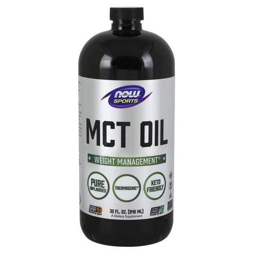 Now Foods MCT Oil Liquid Vegeterian 100% Pure  Хранителна добавка, Термогенна формула за отслабване 946мл