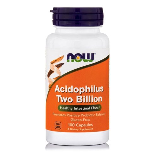 Now Foods Acidophilus Two Billion за поддържане на здрава чревна флора 100 капс