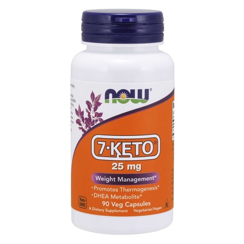 Now Foods 7-KETO® 25mg Хранителна добавка за отслабване и метаболизъм Увеличете 90 растителни капсули