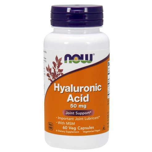 Now Foods Hyaluronic Acid With MSM Хранителна добавка за здрави кости и стави 60 VegCaps