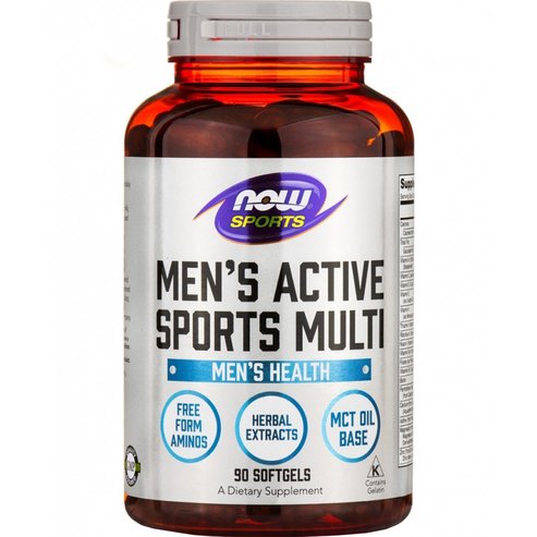 Now Foods Men\'s Extreme Sports Multi Хранителна добавка, енергийна мулти-формула за спортисти 90 softgels