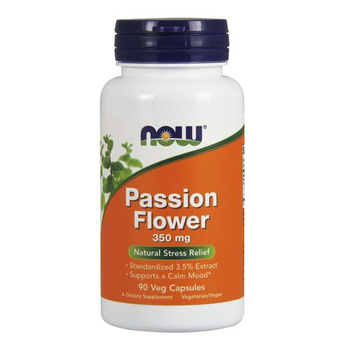 Now Foods Passion Flower 350mg 3.5% Extract Хранителна добавка, спомага за отпускане и намаляване на хипертонията 90veg.caps