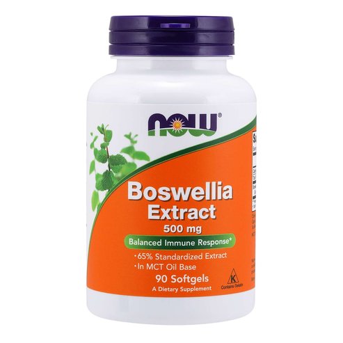 Now Foods Boswellia Extract 500mg Хранителна добавка за имунен баланс, противовъзпалително 90 Softgels