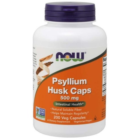 Now Foods Psyllium Husk Отличен източник на диетични фибри 500mg 200caps