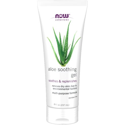 Now Foods Aloe Soothing Gel Освежава и успокоява сухата кожа, причинена от фактори на околната среда, и помага за възстановяване на влагата 237ml
