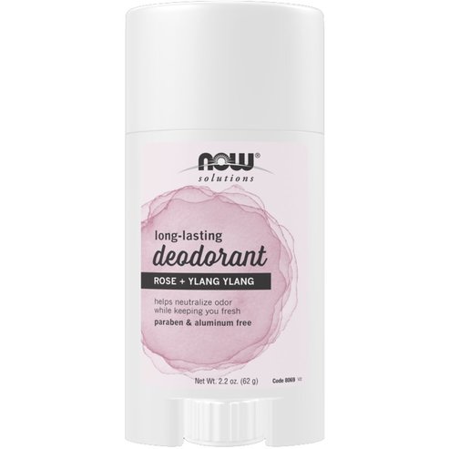 Now Long-Lasting Rose + Ylang Ylang Deodorant Stick Дезодорант за тяло без алуминий с аромат на роза и иланг-иланг, който помага за неутрализиране на неприятните миризми 62g