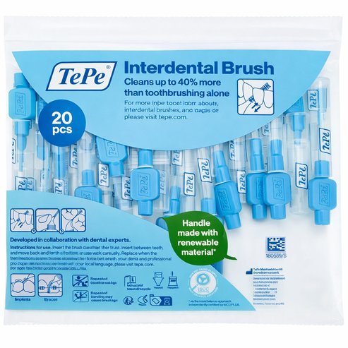 TePe Interdental Brush 20 бр ISO Size 3 (0.60mm) светло синя