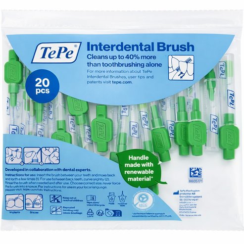 TePe Interdental Brush 20 бр ISO Size 5 (0.80mm) Зелено