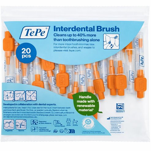 TePe Interdental Brush 20 бр ISO Size 1 (0.45mm) портокал