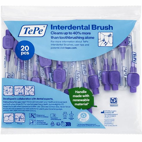 TePe Interdental Brush 20 бр ISO Size 6 (1.10mm) Лилаво