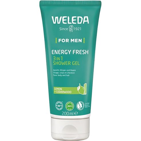 Weleda Men Energy Fresh 3 in 1 Shower Gel Lemon & Cedarwood 200ml