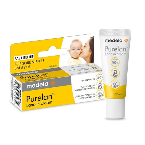 Medela PureLan Lanolin Cream Защитен, успокояващ крем за зърна от 100% чист ланолин 37gr