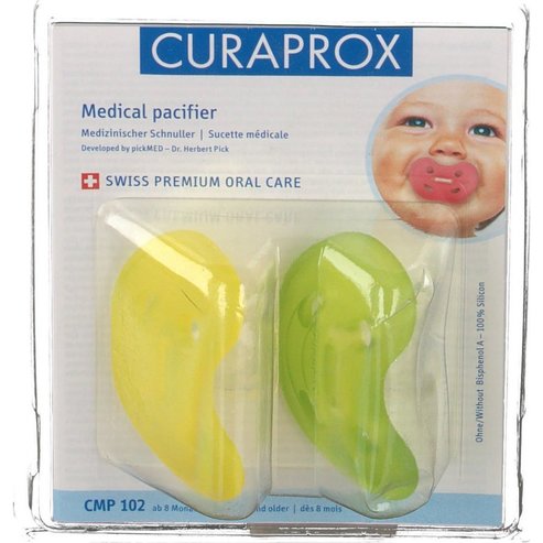 Curaprox CMP 102 Medical Pacifiere Медицинска залъгалка от 8 месеца 2 броя