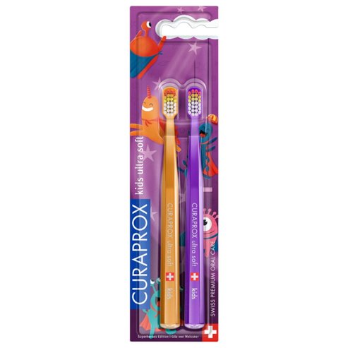 Curaprox Kids Ultra Soft Toothbrush Orange& Purple 2 бр