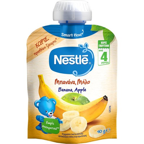 Nestle Banana & Apple Puree 4m+, 90g 1 бр
