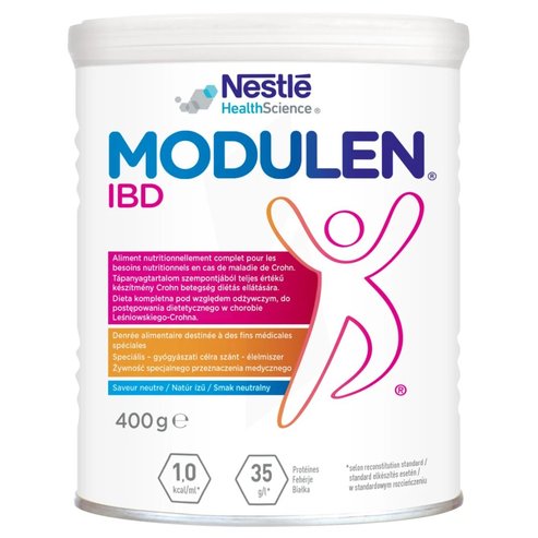 Nestle Modulen IBD Хранително пълноценна храна за диетично управление на пациенти с болест на Crohn с неутрален вкус 400g