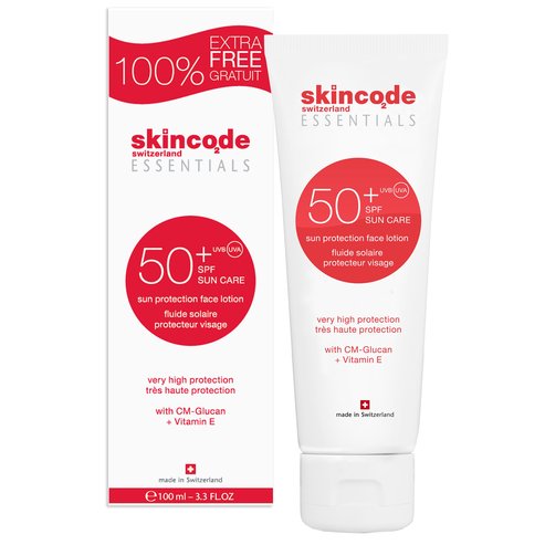 Skincode Sun protection face lotion spf 50 Слънцезащитен крем устойчив на вода и пот50ml