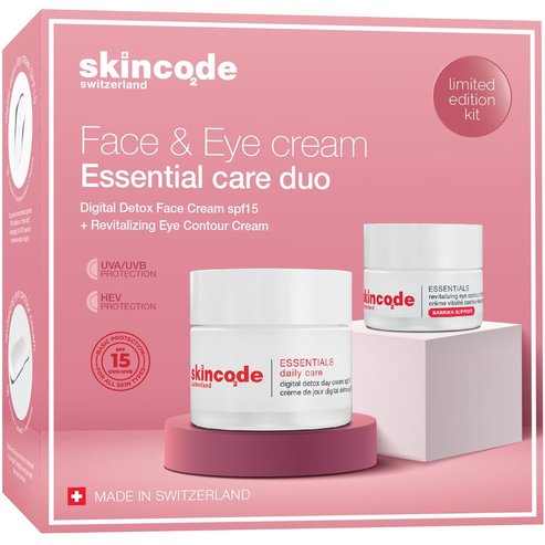 Skincode Promo Essentials Daily Care Digital Detox Spf15 Face Cream 50ml & Revitalizing Eye Contour Cream 15ml
