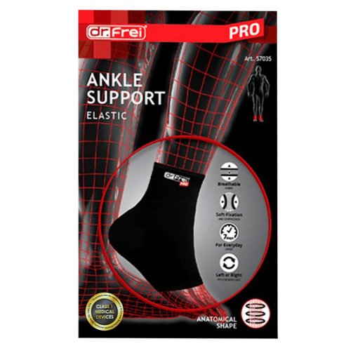 Dr. Frei Ankle Support Elastic Черен 1 бр - Large