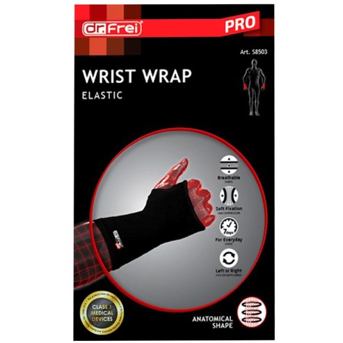Dr. Frei Wrist Wrap Elastic Черен 1 бр - Medium