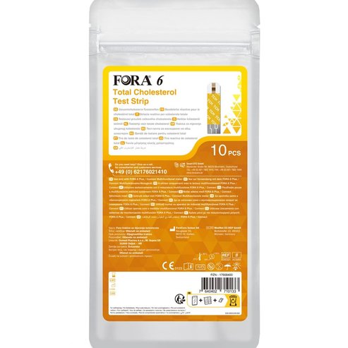 Fora 6 Total Cholesterol Test Strips 10 бр