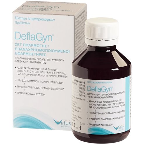 DeflaGyn Vaginal Gel Вагинален гел за терапевтично третиране на цервикални лезии & неясни цервикални цитонамазки 150ml