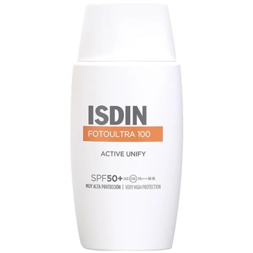 Isdin Fotoultra 100 Active Unify Depigmenting Spf50+ слънцезащитен крем за лице с много висока защита за намаляване и превенция на тъмни петна от слънцето 50ml