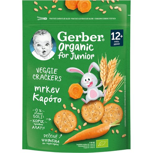 Gerber Organic Veggie Crackers for Junior 100g - Carrot