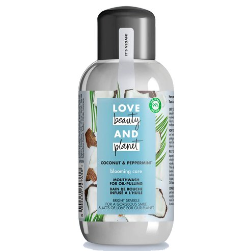 Love Beauty & Planet Coconut & Peppermint Blooming Care Mouthwash Изплакване на устата, предотвратяване на плаки и хладно 250ml