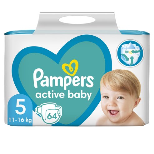 Pampers Active Baby No5 (11-16kg) Giant Pack 64 памперси