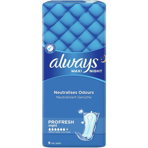 Always Maxi Night Profresh Pads Size 3, 9 бр