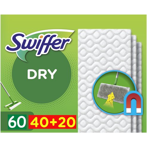 Swiffer Promo 3x Capture Dry Refill 60 бр (40 + 20 бр)