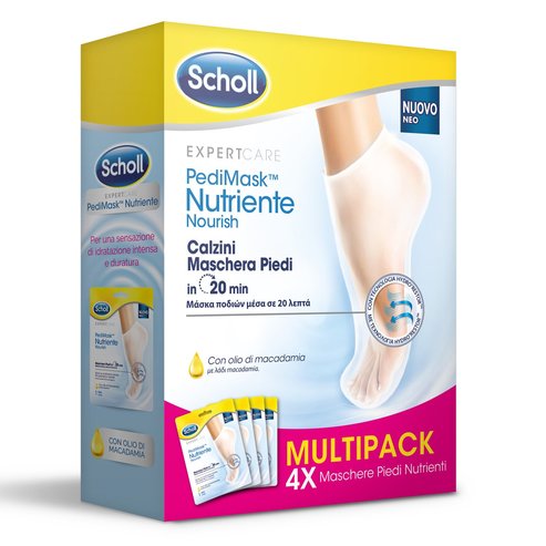 Scholl Expert Care Pedimask Nourish Value Pack 4 Ζευγάρια