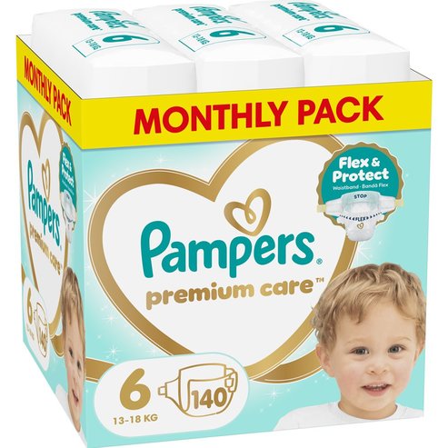 Pampers Premium Care Monthly Pack Νο6 (13-18kg) 140 Броя