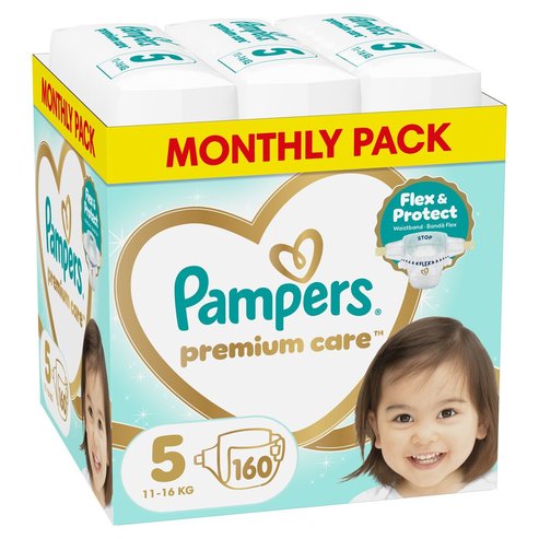 Pampers Premium Care Monthly Pack No5 (11-16kg) 160 броя