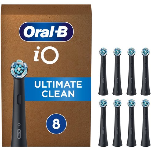 Oral-B iO Ultimate Clean Replacement Brush Heads Black 8 бр