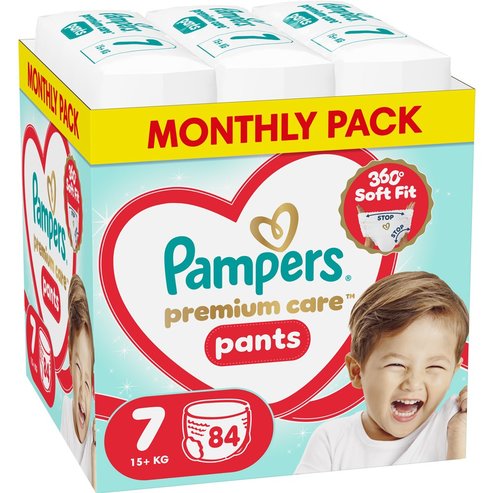 Pampers Premium Care Pants Monthly Pack No7 (15+kg) Пелени гащички 84 броя
